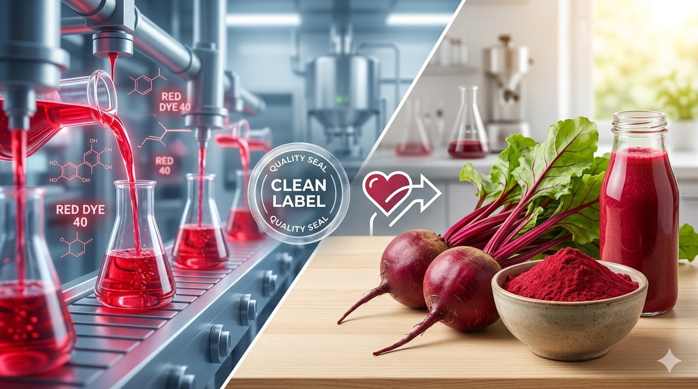 Vibrant red beetroot powder for industrial food and supplement use