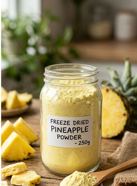 Freeze-dried pineapple powder from India